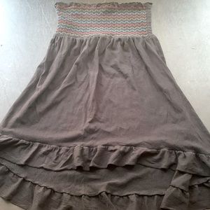 Strapless black dress